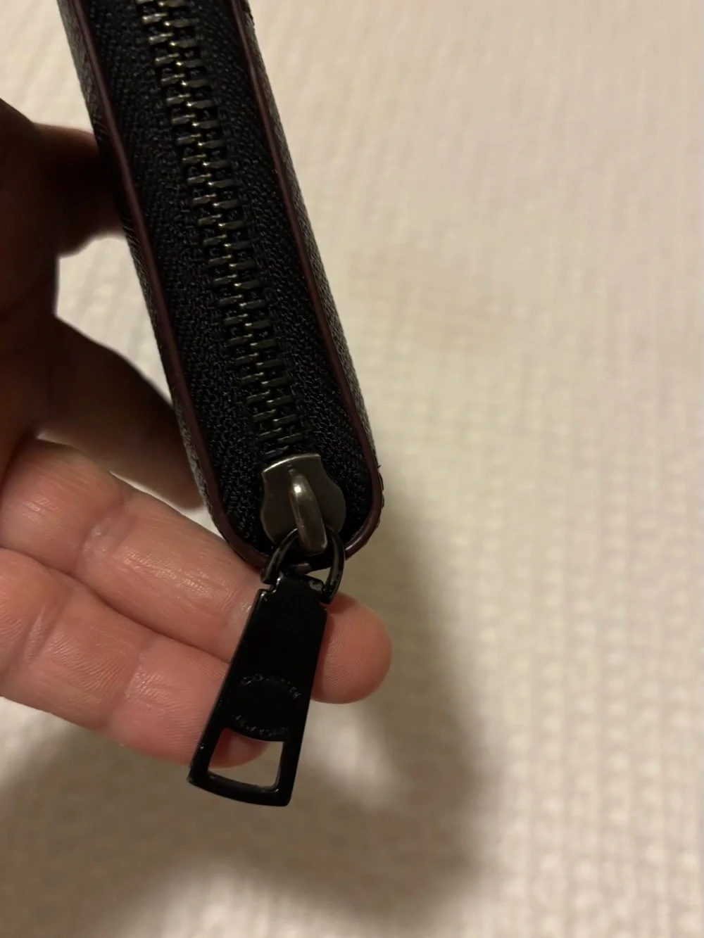 Coach Black wallet with Smooth Logo Panel